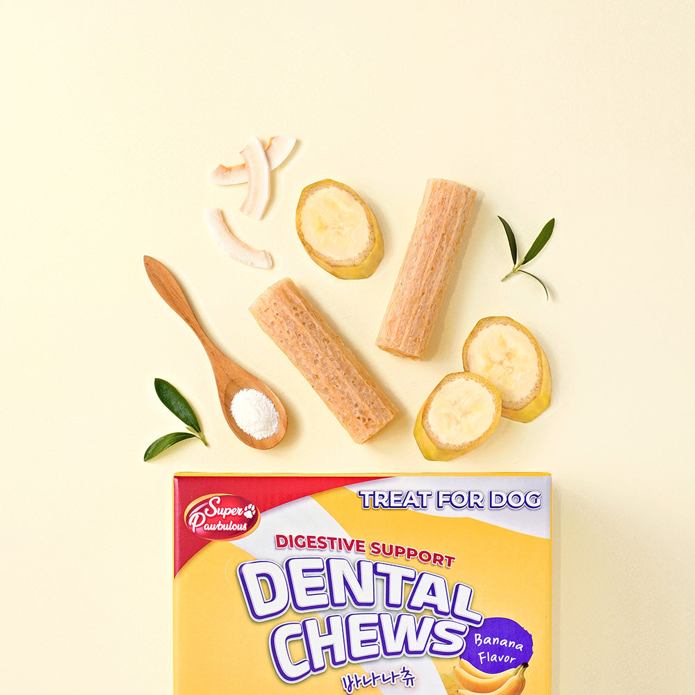 Banana Chew, Digestive Support, Dental Care Dog Treats (Available in S/M/L)