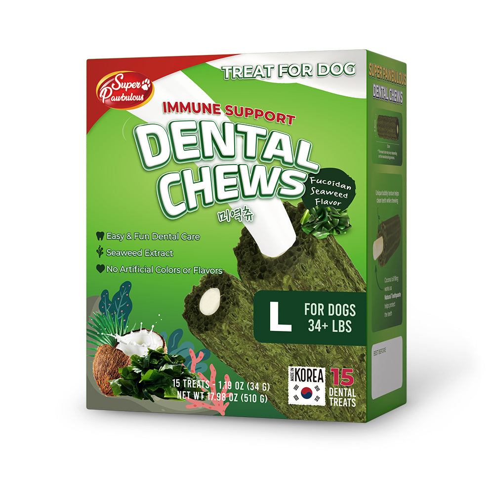 Fucoidan Chew, Immune Support, Dental Care Dog Treats (Available in S/M/L)